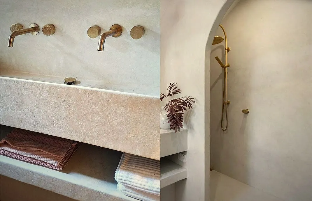 Microcement, a private home — detail